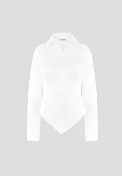 Angled Satin Shirt -^Manière De Voir Fashion