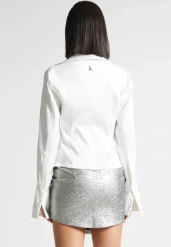 Angled Satin Shirt -^Manière De Voir Fashion