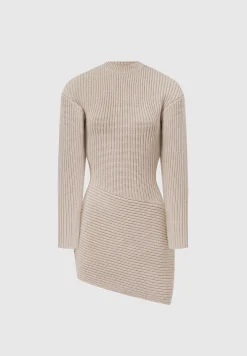 Asymmetric Knit Jumper Dress -^Manière De Voir Fashion