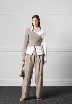 Asymmetric Knitted Overlay Shirt -^Manière De Voir Sale