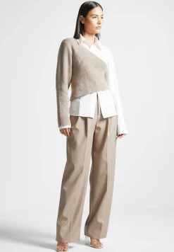 Asymmetric Knitted Overlay Shirt -^Manière De Voir Sale