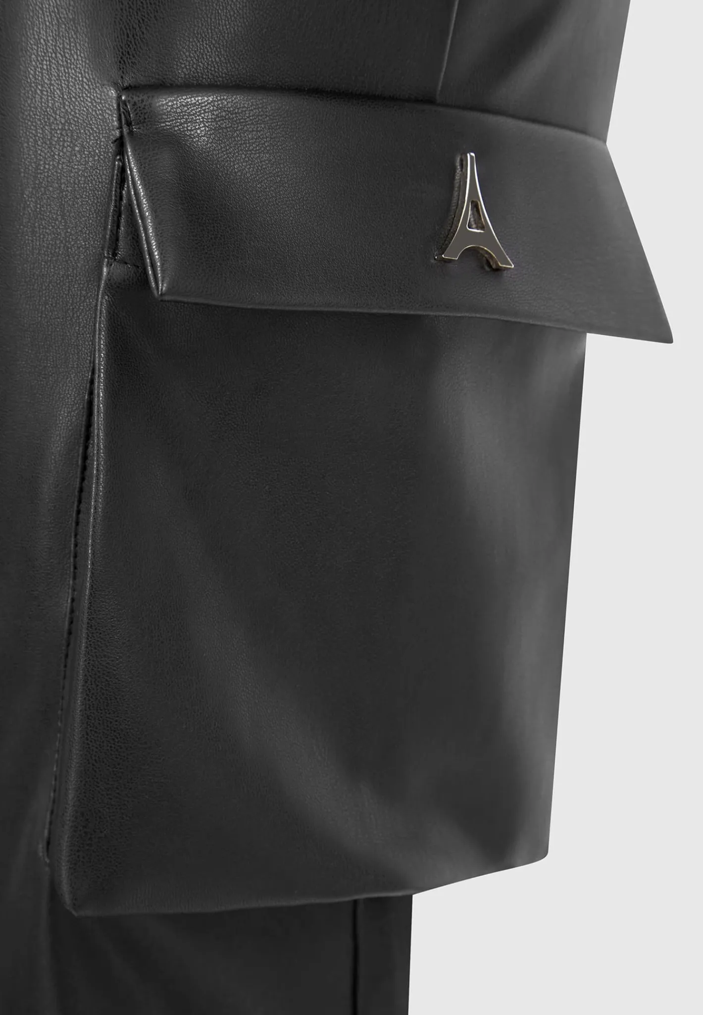 Bandage and Vegan Leather Racer Neck Cargo Pocket Jumpsuit -^Manière De Voir Outlet