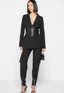 Blazer with Vegan Leather Corset -^Manière De Voir Outlet