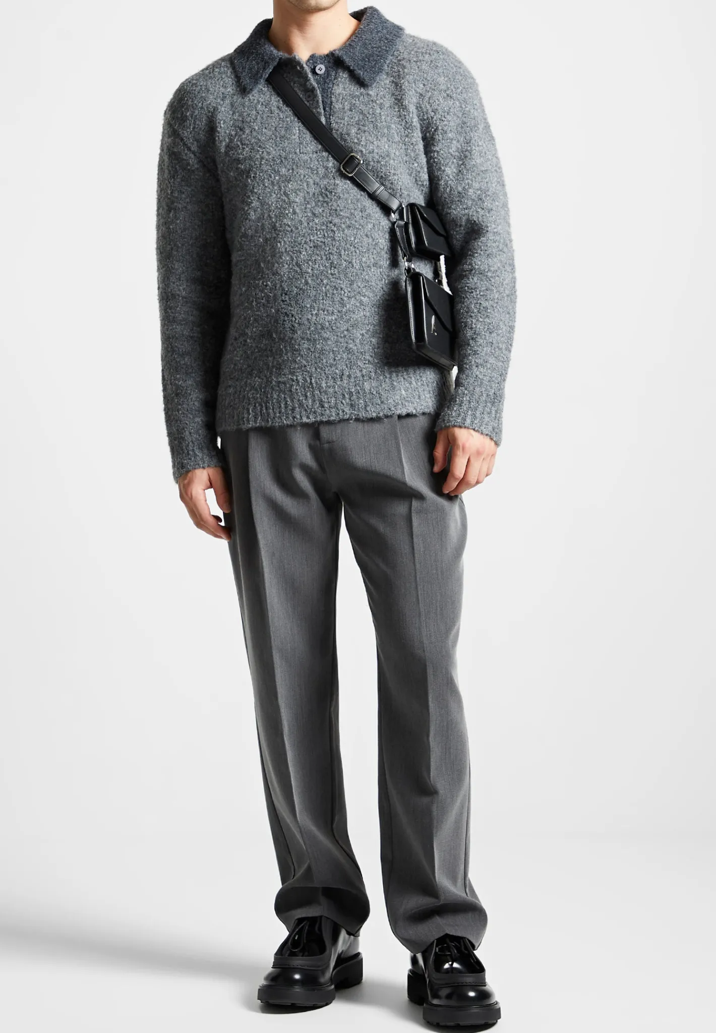 Boucle Knit Contrast Polo Jumper -^Manière De Voir Online