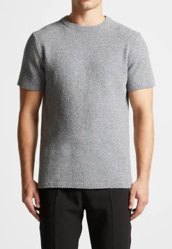 Boucle Knit Regular Fit T-Shirt - Grey Marl^Manière De Voir Online