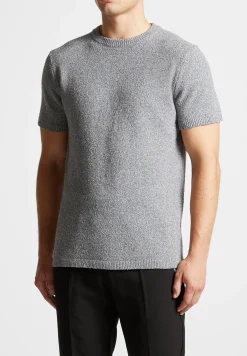 Boucle Knit Regular Fit T-Shirt - Grey Marl^Manière De Voir Online