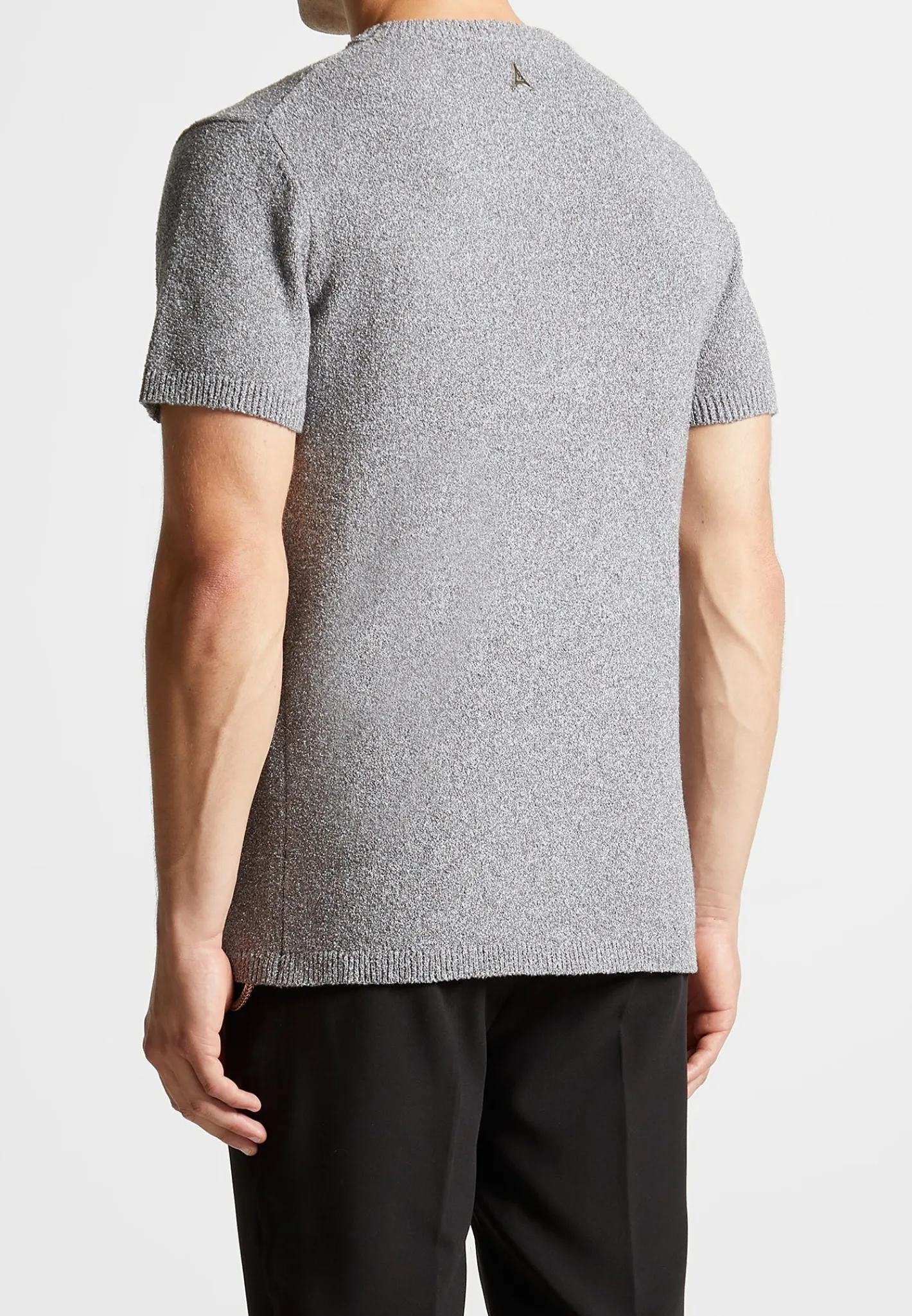 Boucle Knit Regular Fit T-Shirt - Grey Marl^Manière De Voir Online