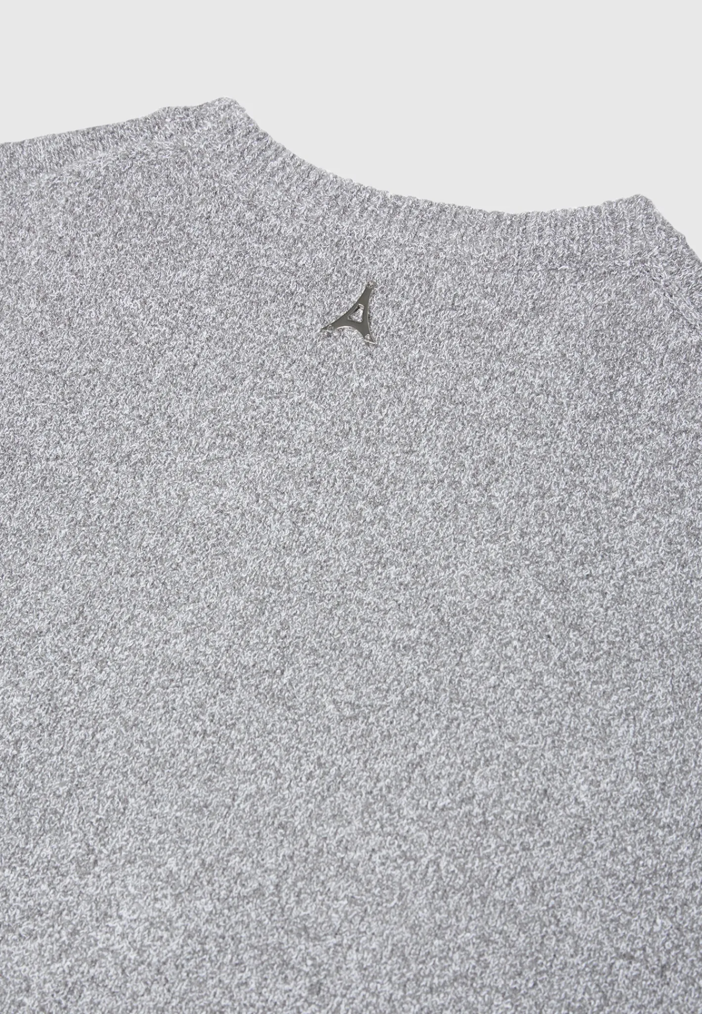 Boucle Knit Regular Fit T-Shirt - Grey Marl^Manière De Voir Online