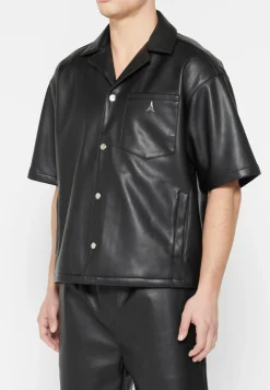 Boxy Vegan Leather Revere Shirt -^Manière De Voir Hot