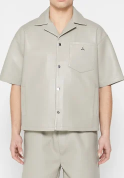 Boxy Vegan Leather Revere Shirt -^Manière De Voir Hot