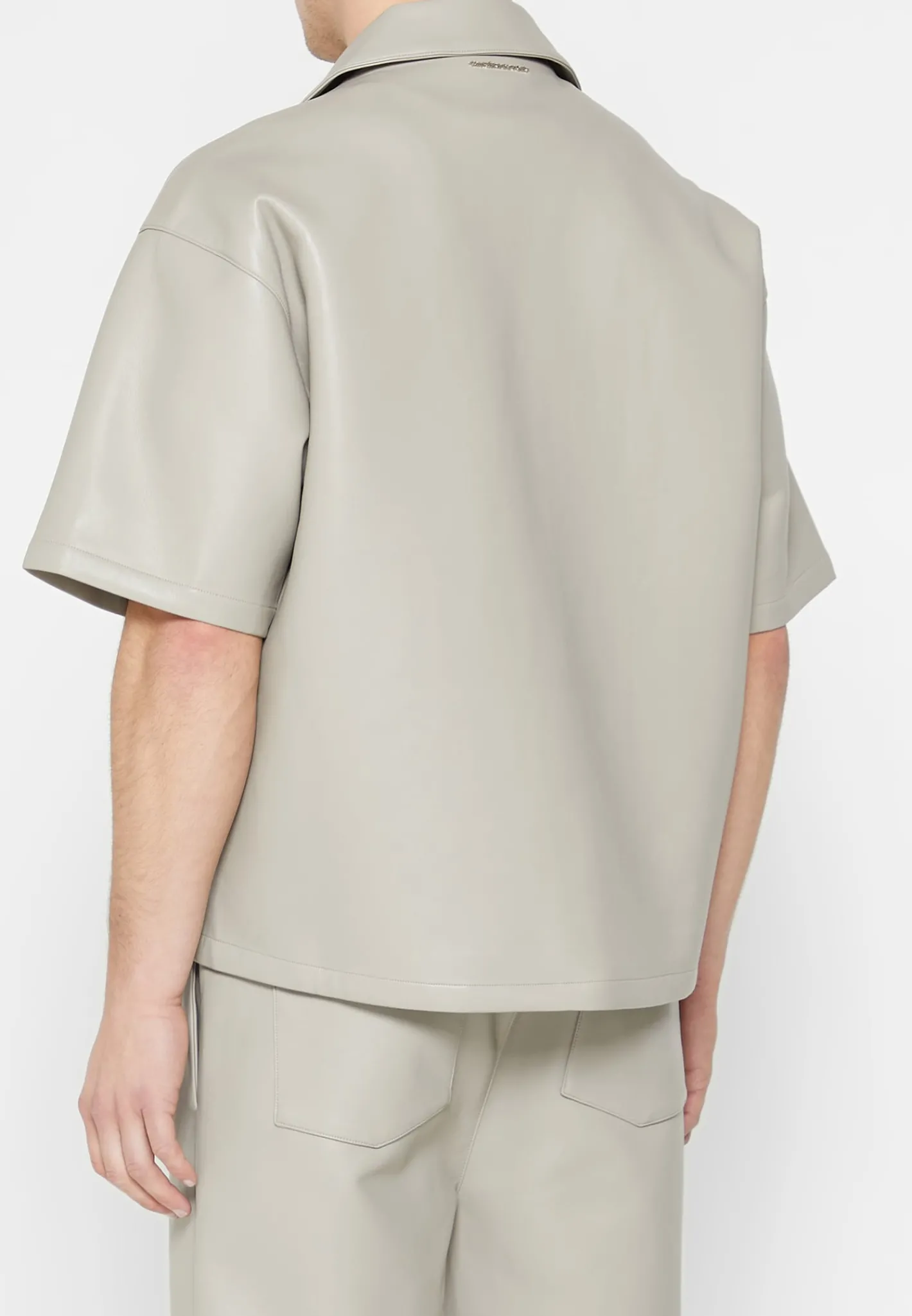 Boxy Vegan Leather Revere Shirt -^Manière De Voir Hot
