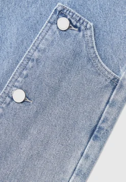 Button Down Overlay Mom Jeans - Mid Blue^Manière De Voir New