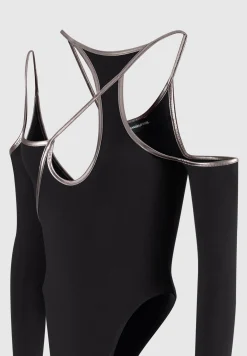 Chrome Piped Contour Bodysuit -^Manière De Voir Discount