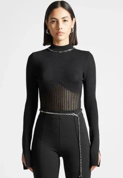 Contour Knit Bodysuit with Chain -^Manière De Voir Outlet