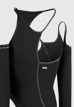 Contrast Asymmetric Bodysuit -^Manière De Voir Best