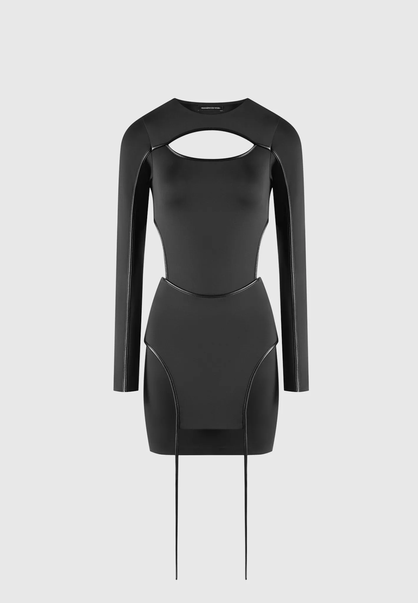 Contrast Binding Cut Out Mini Dress -^Manière De Voir Fashion