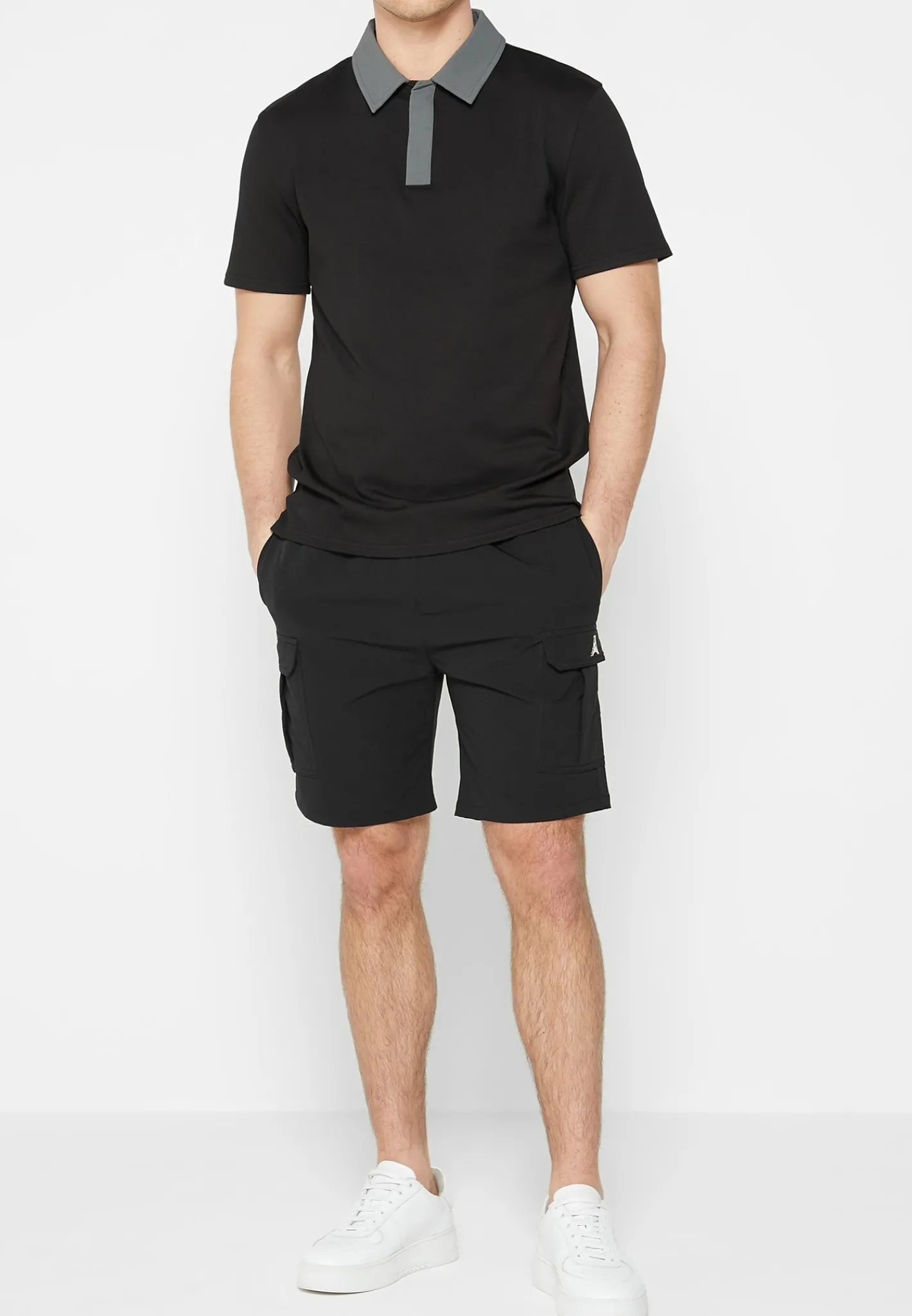 Contrast Collar Polo Shirt -^Manière De Voir Sale