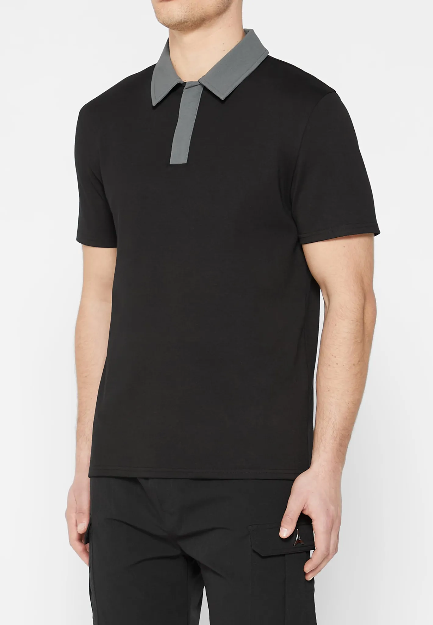 Contrast Collar Polo Shirt -^Manière De Voir Sale