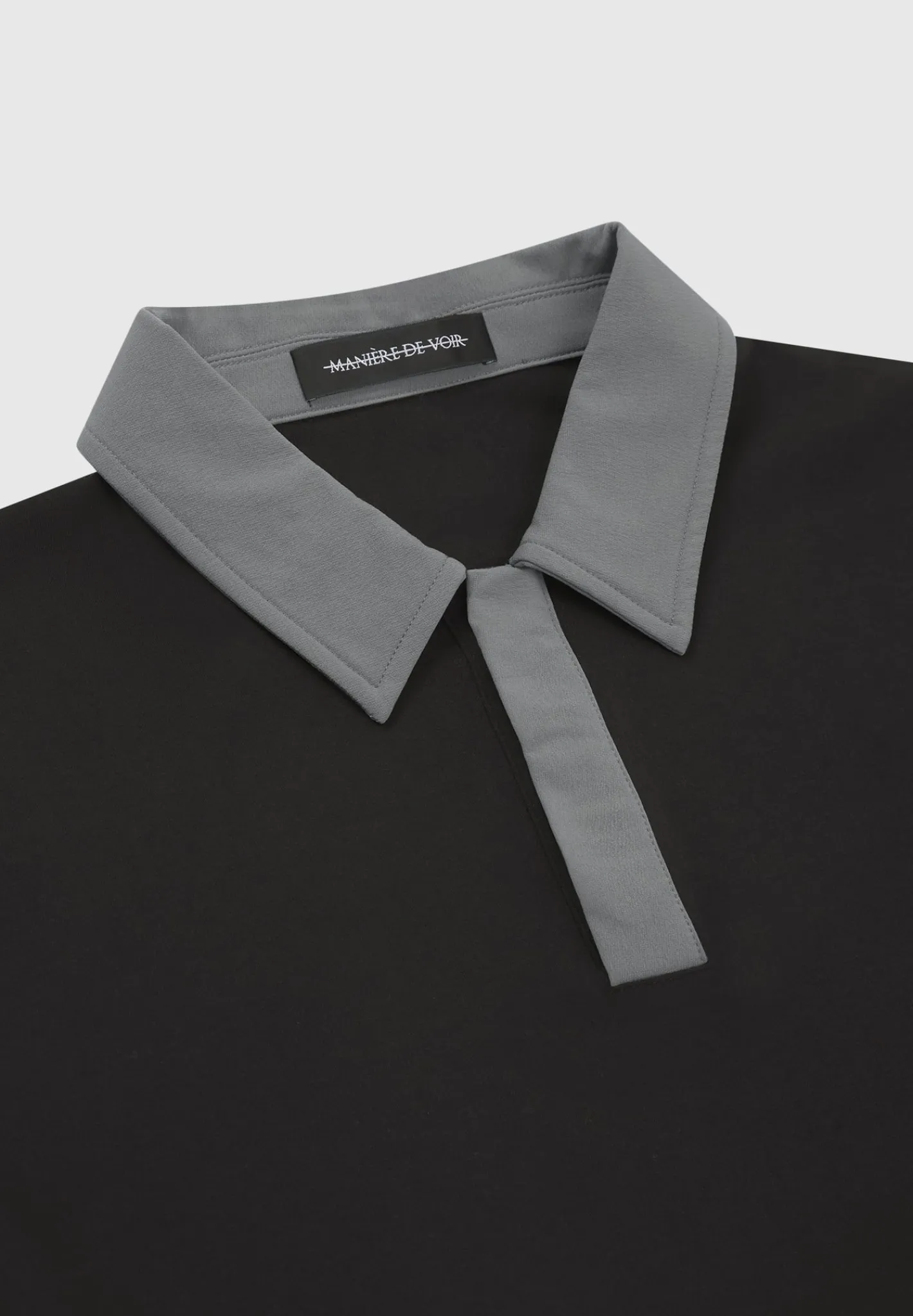 Contrast Collar Polo Shirt -^Manière De Voir Sale