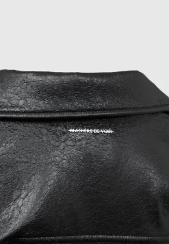 Cracked Vegan Leather Rib Contour Jacket -^Manière De Voir Outlet