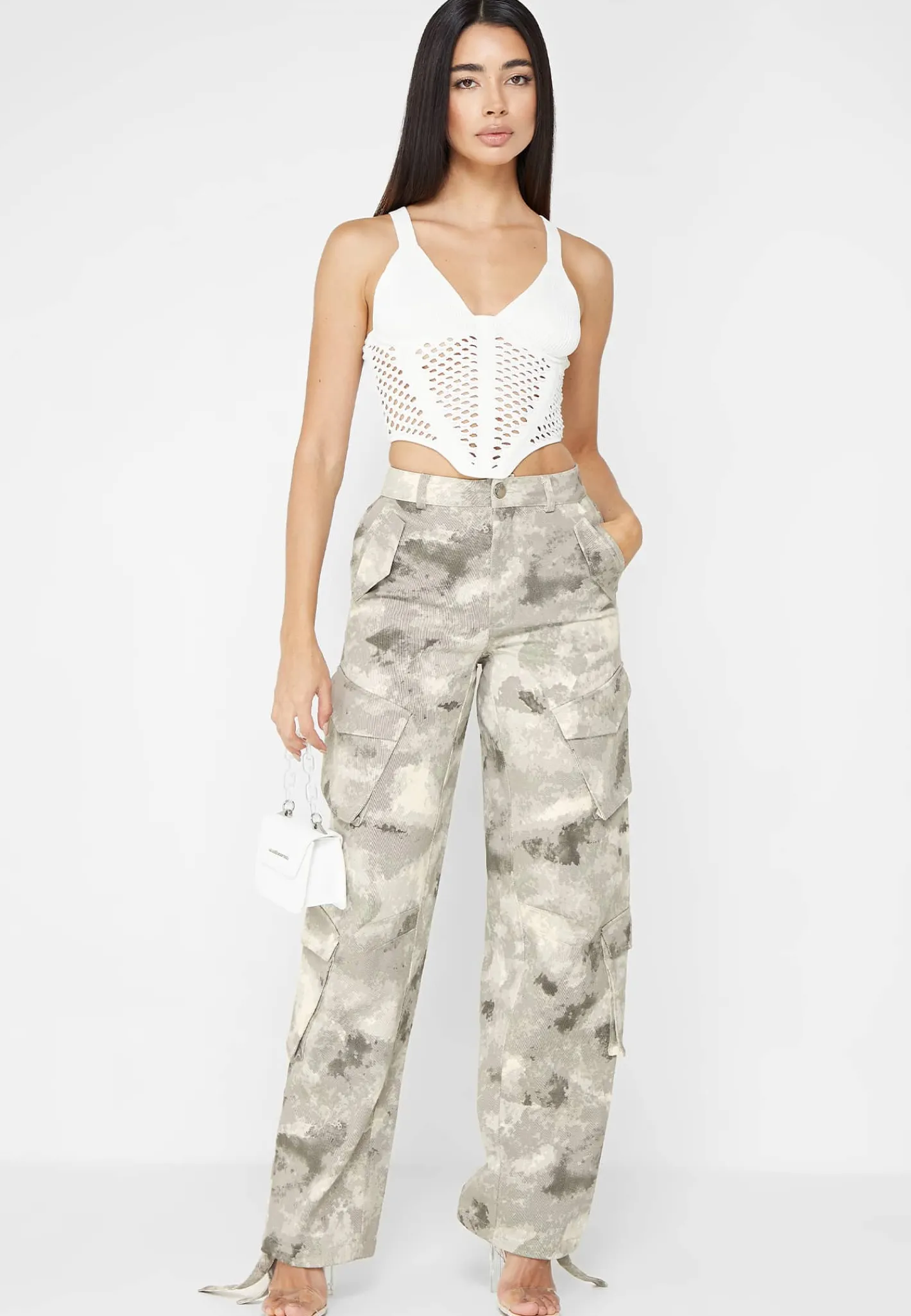 Crochet Knit Corset Top - Off White^Manière De Voir Sale