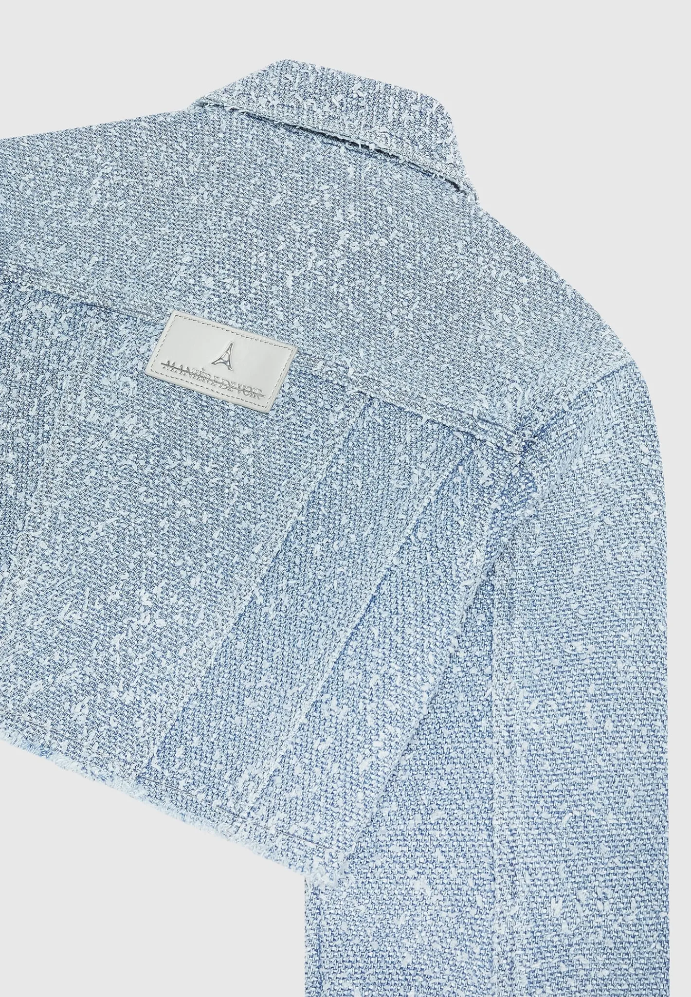 Cropped Boucle Denim Jacket - Mid Blue^Manière De Voir Online