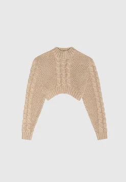 Cropped Cable Knit Jumper -^Manière De Voir Clearance