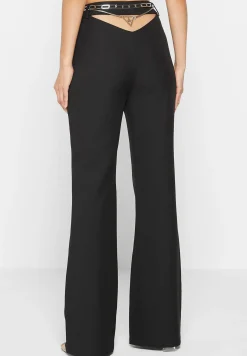 Cut Out Flared Trousers with Chain Belt -^Manière De Voir Outlet