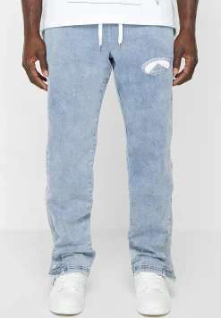 Denim Popper Cargo Pants - Stonewash^Manière De Voir Clearance