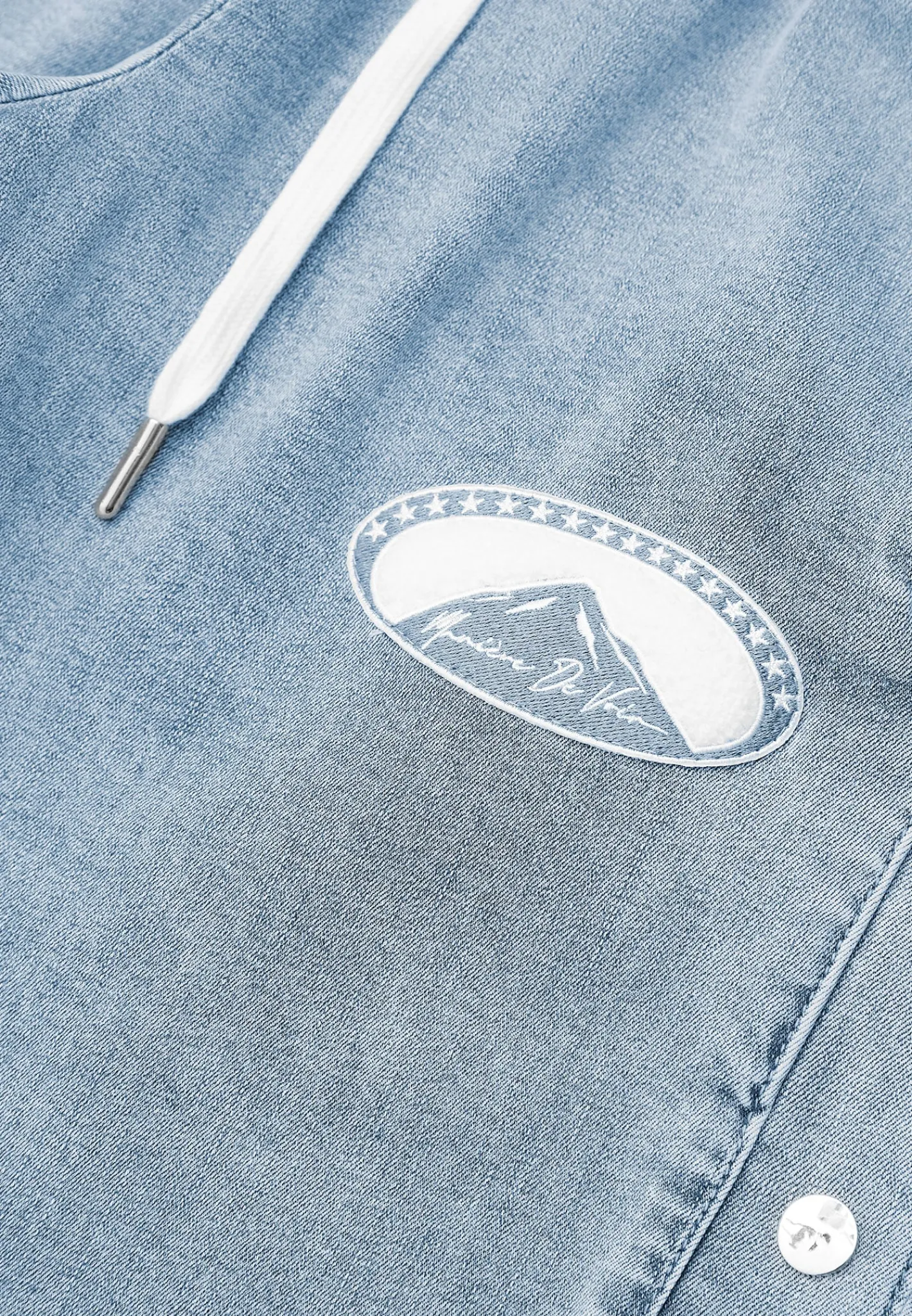 Denim Popper Cargo Pants - Stonewash^Manière De Voir Clearance