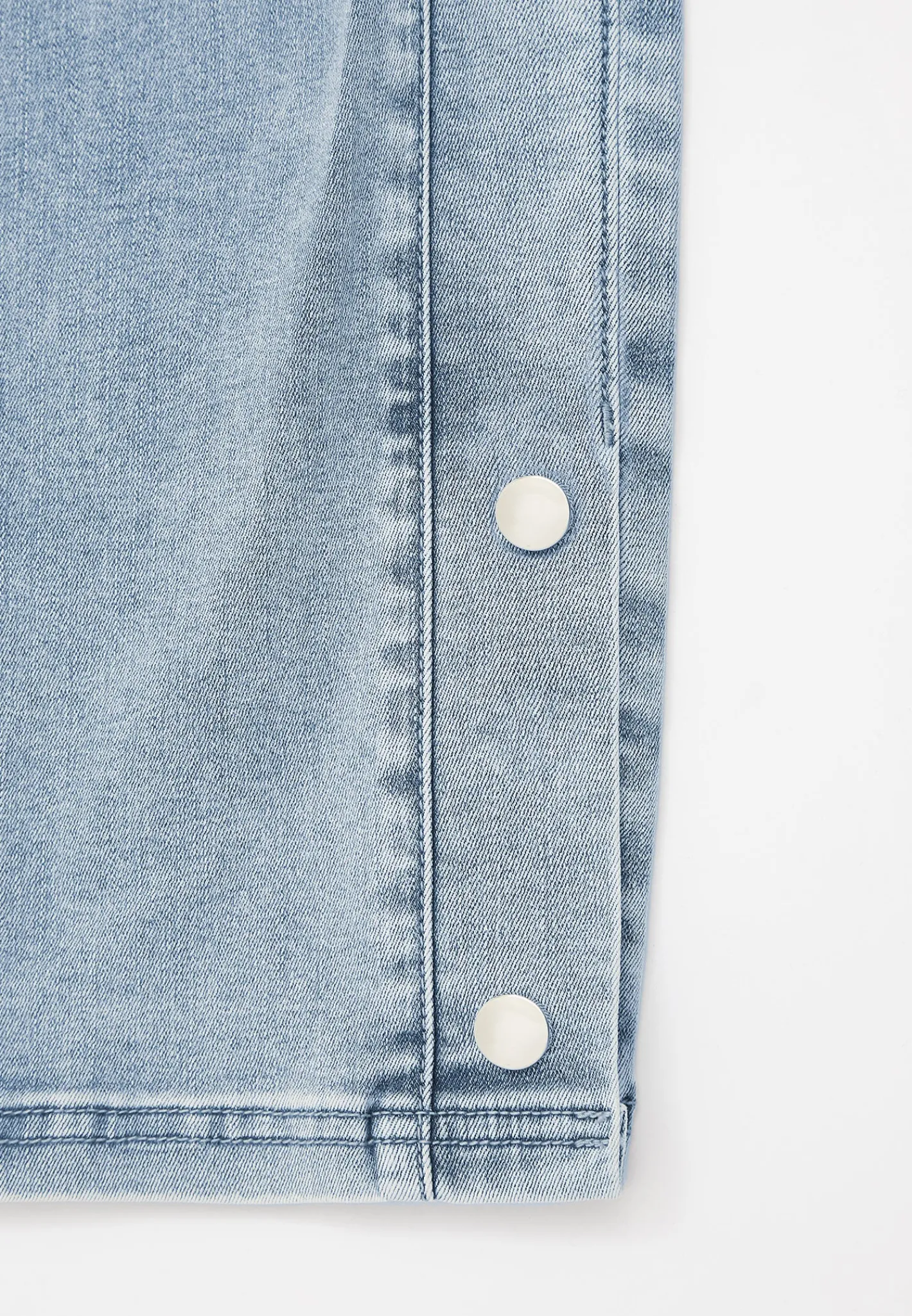 Denim Popper Cargo Pants - Stonewash^Manière De Voir Clearance