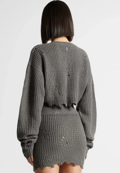 Distressed Knit Crop Jumper -^Manière De Voir Best