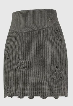 Distressed Knit Mini Skirt -^Manière De Voir Best