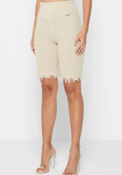Distressed Knitted Cycling Shorts -^Manière De Voir New