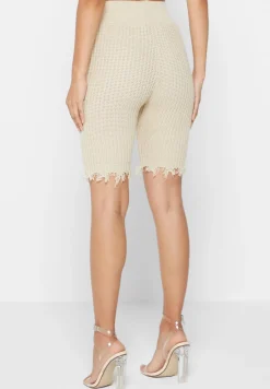 Distressed Knitted Cycling Shorts -^Manière De Voir New
