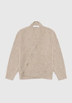 Double Breasted Brushed Knit Cardigan -^Manière De Voir Fashion