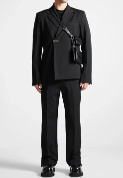 Double Breasted Pinstripe Suit Jacket -^Manière De Voir New