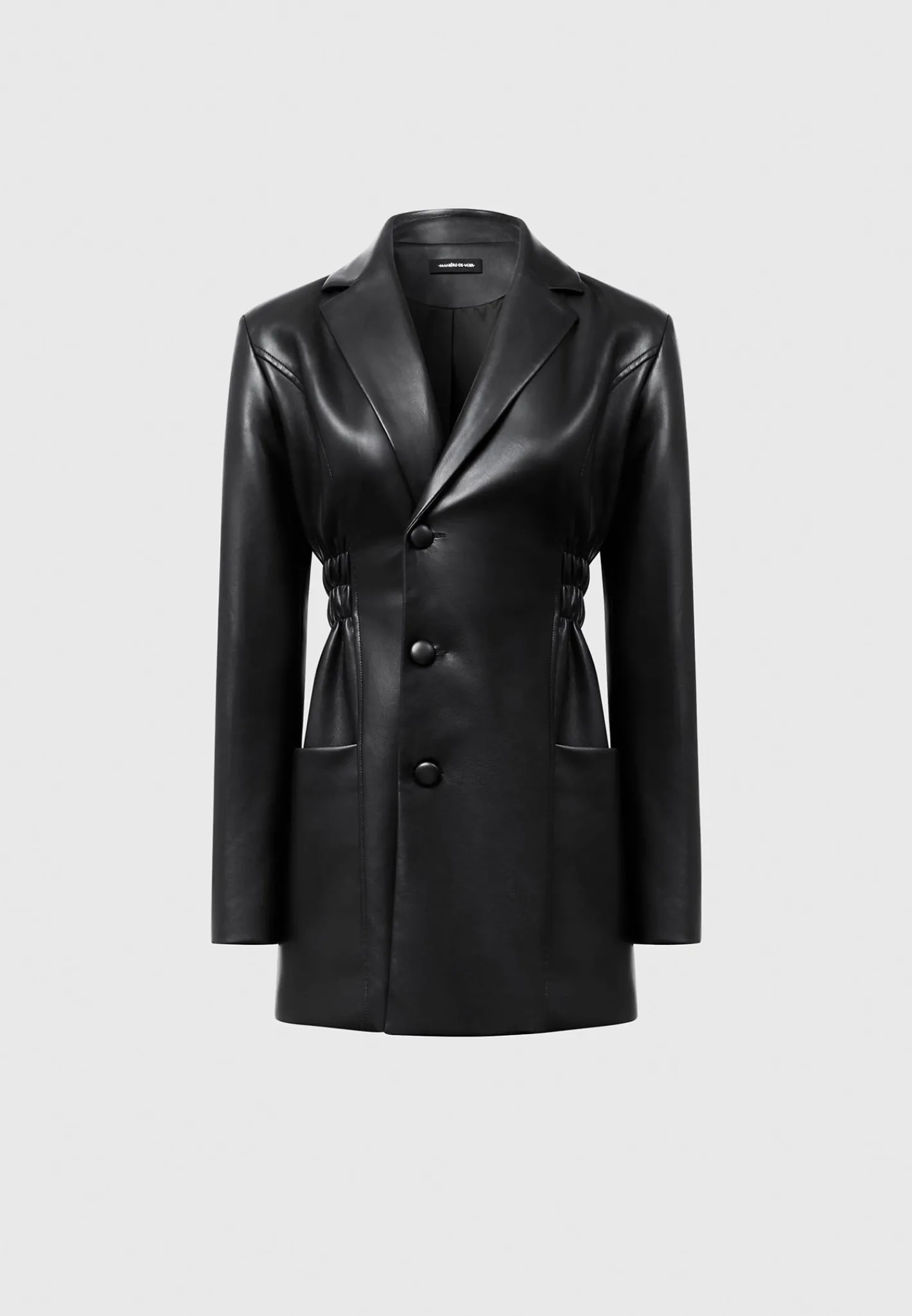 Double Breasted Vegan Leather Blazer Dress -^Manière De Voir Outlet
