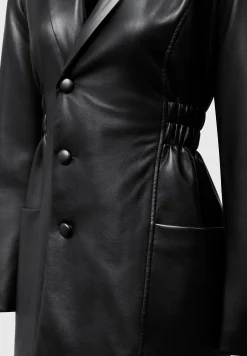 Double Breasted Vegan Leather Blazer Dress -^Manière De Voir Outlet