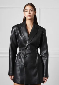 Double Breasted Vegan Leather Blazer Dress -^Manière De Voir Outlet