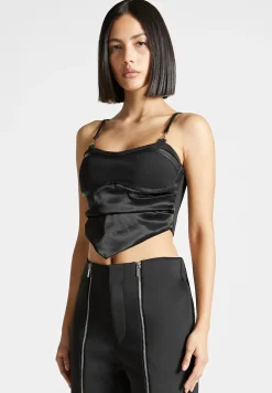 Draped Satin Corset Top -^Manière De Voir Outlet