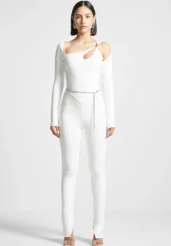 Eiffel Chain Detail Jumpsuit - Off White^Manière De Voir Clearance