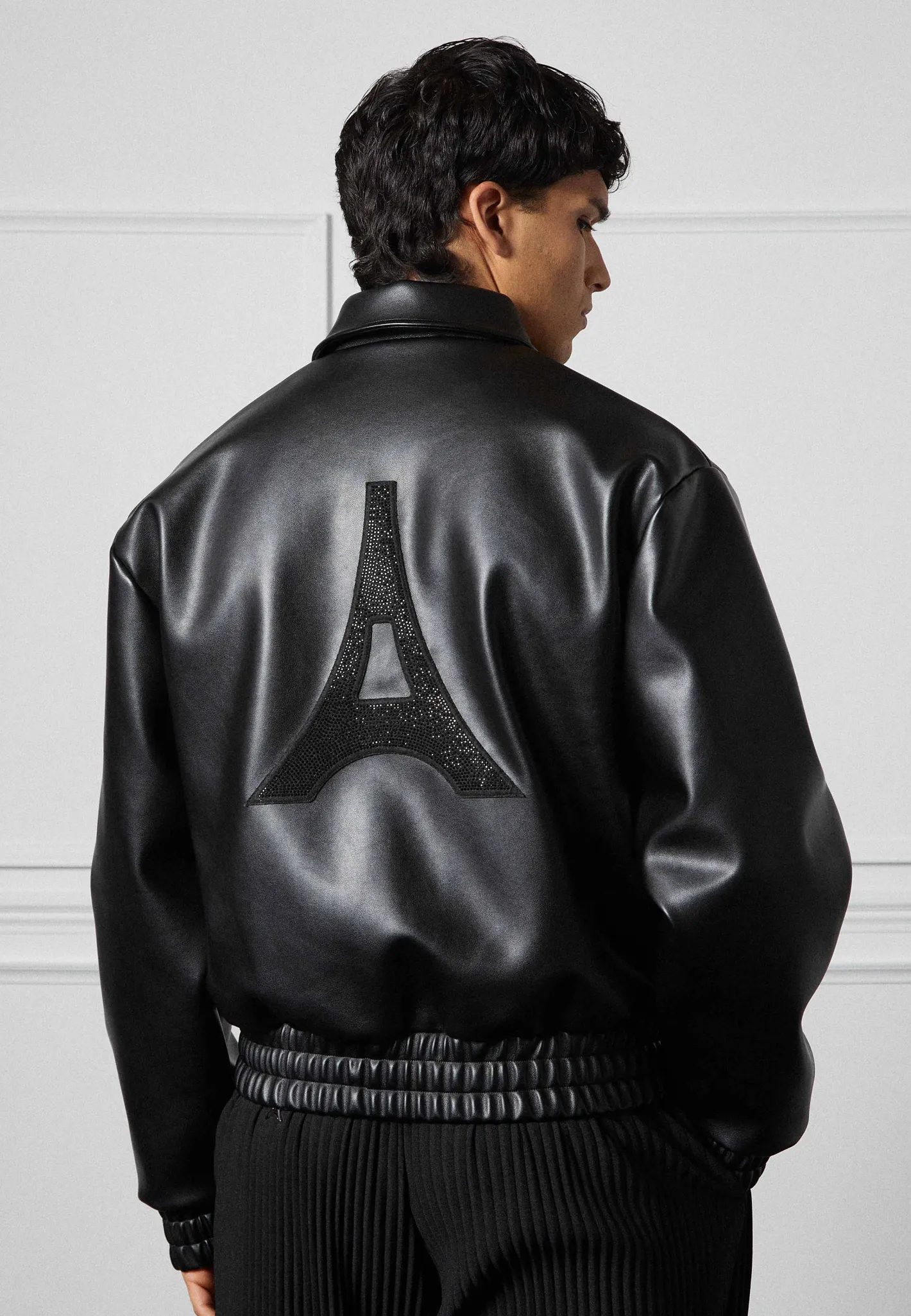 Eiffel Rhinestone Varsity Jacket -^Manière De Voir Fashion