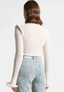 Flared Sleeve Textured Knit Cardigan -^Manière De Voir New