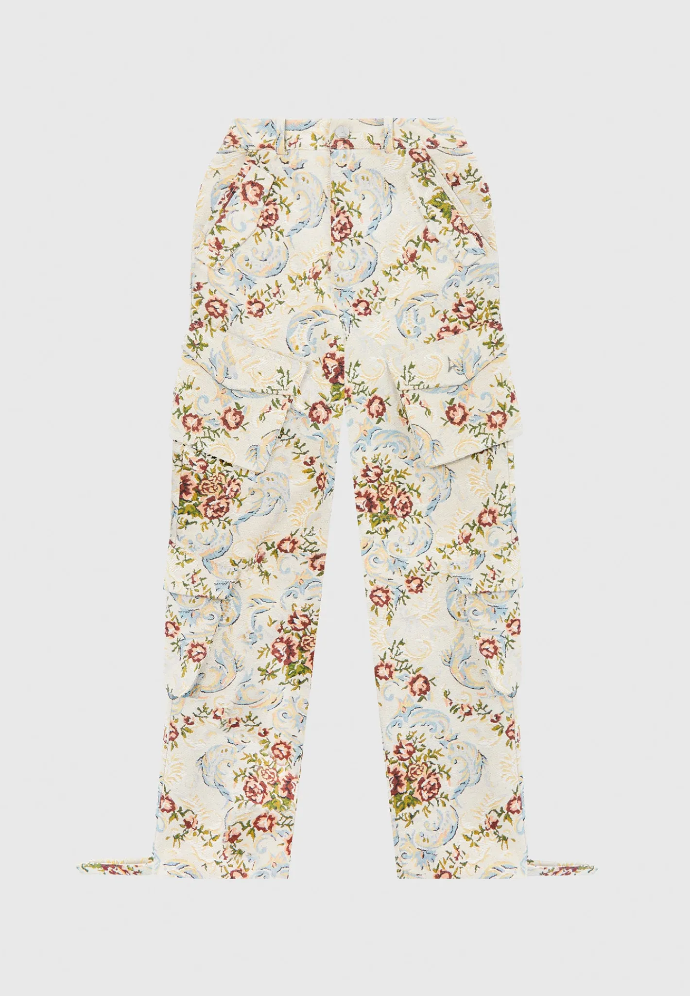 Floral Jacquard High Waisted Cargo Pants -^Manière De Voir Online