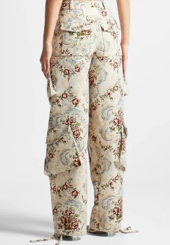 Floral Jacquard High Waisted Cargo Pants -^Manière De Voir Online