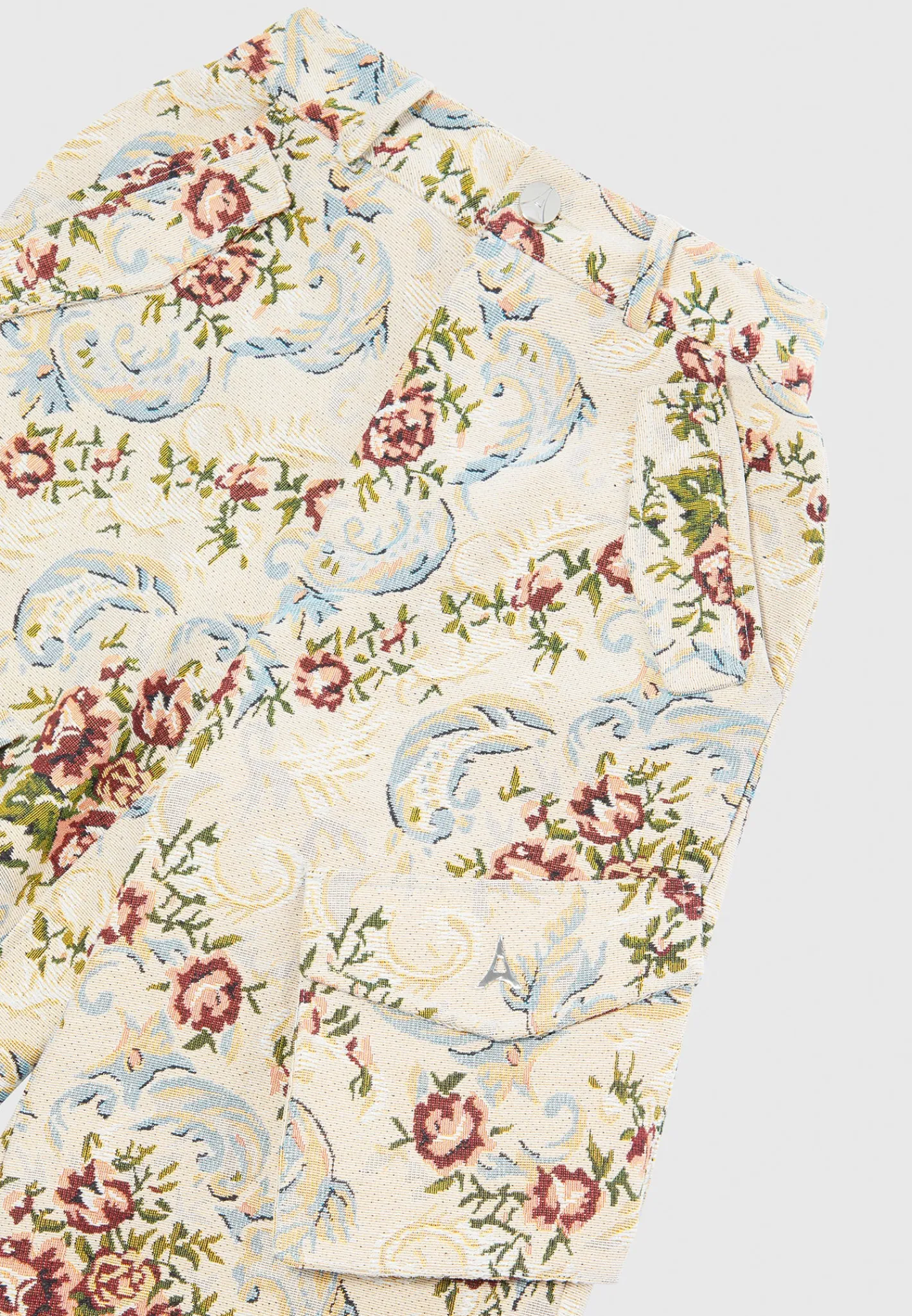 Floral Jacquard High Waisted Cargo Pants -^Manière De Voir Online