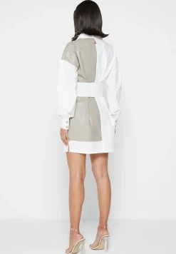 Half Vegan Leather Shirt Dress -^Manière De Voir Online