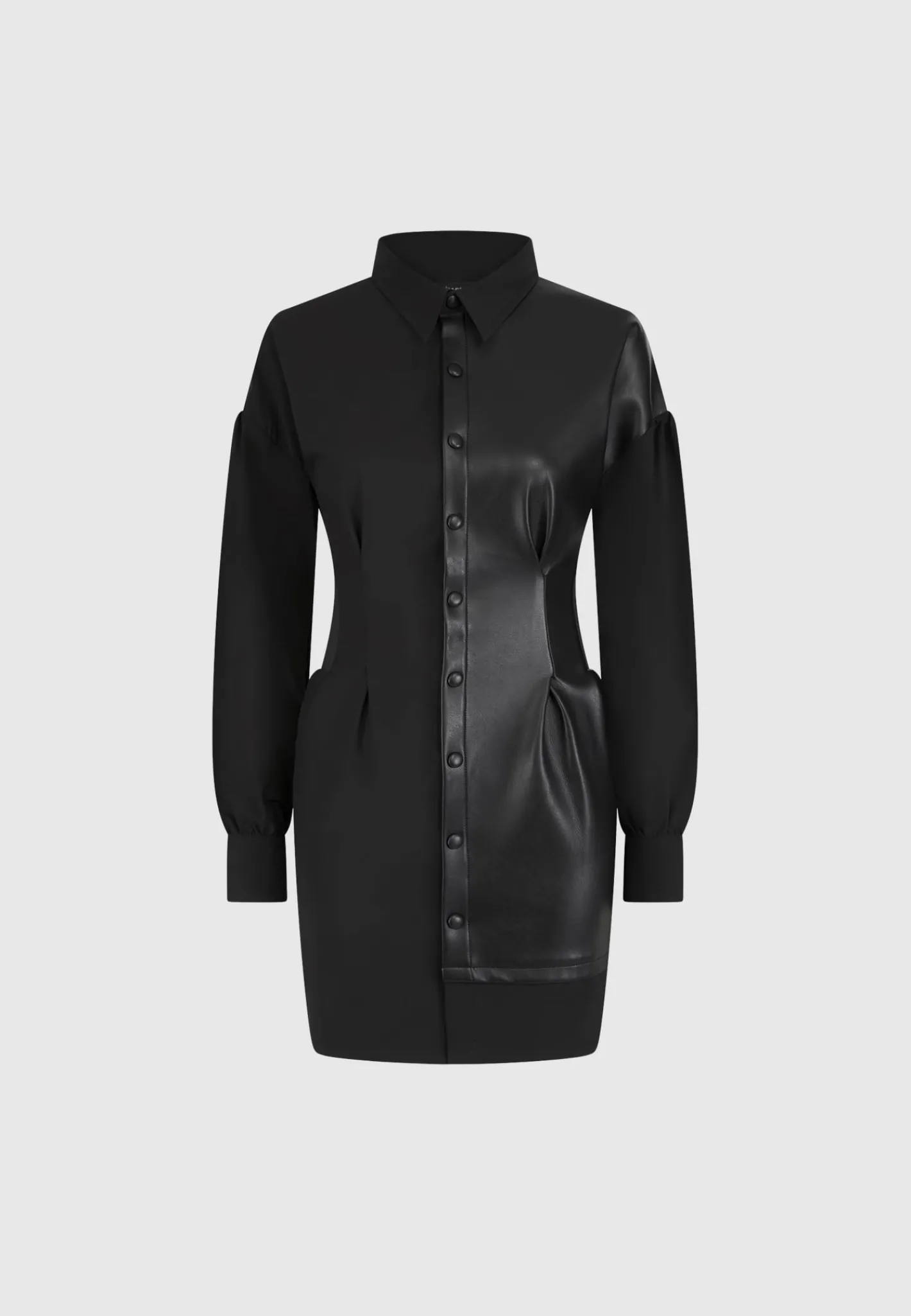 Half Vegan Leather Shirt Dress -^Manière De Voir Best