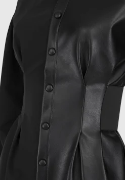 Half Vegan Leather Shirt Dress -^Manière De Voir Best